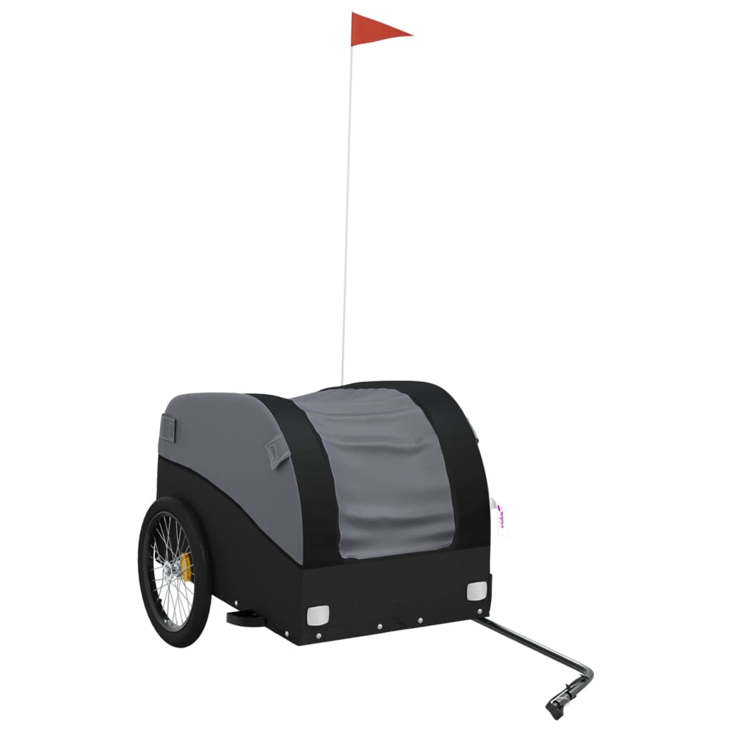 vidaXL Przyczepka rowerowa, czarna, 45 kg, żelazo