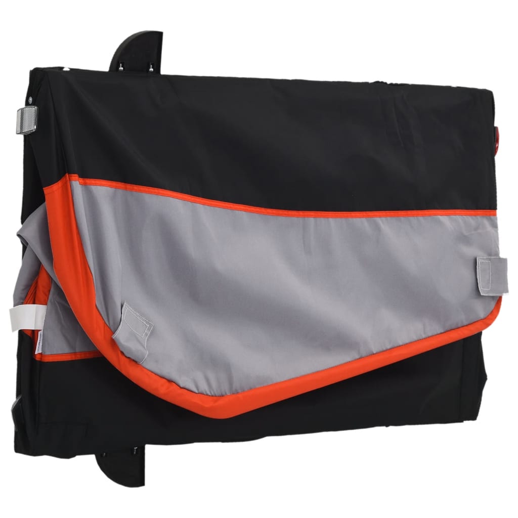 vidaXL Przyczepka rowerowa, czarno-pomarańczowa, 30 kg, żelazo