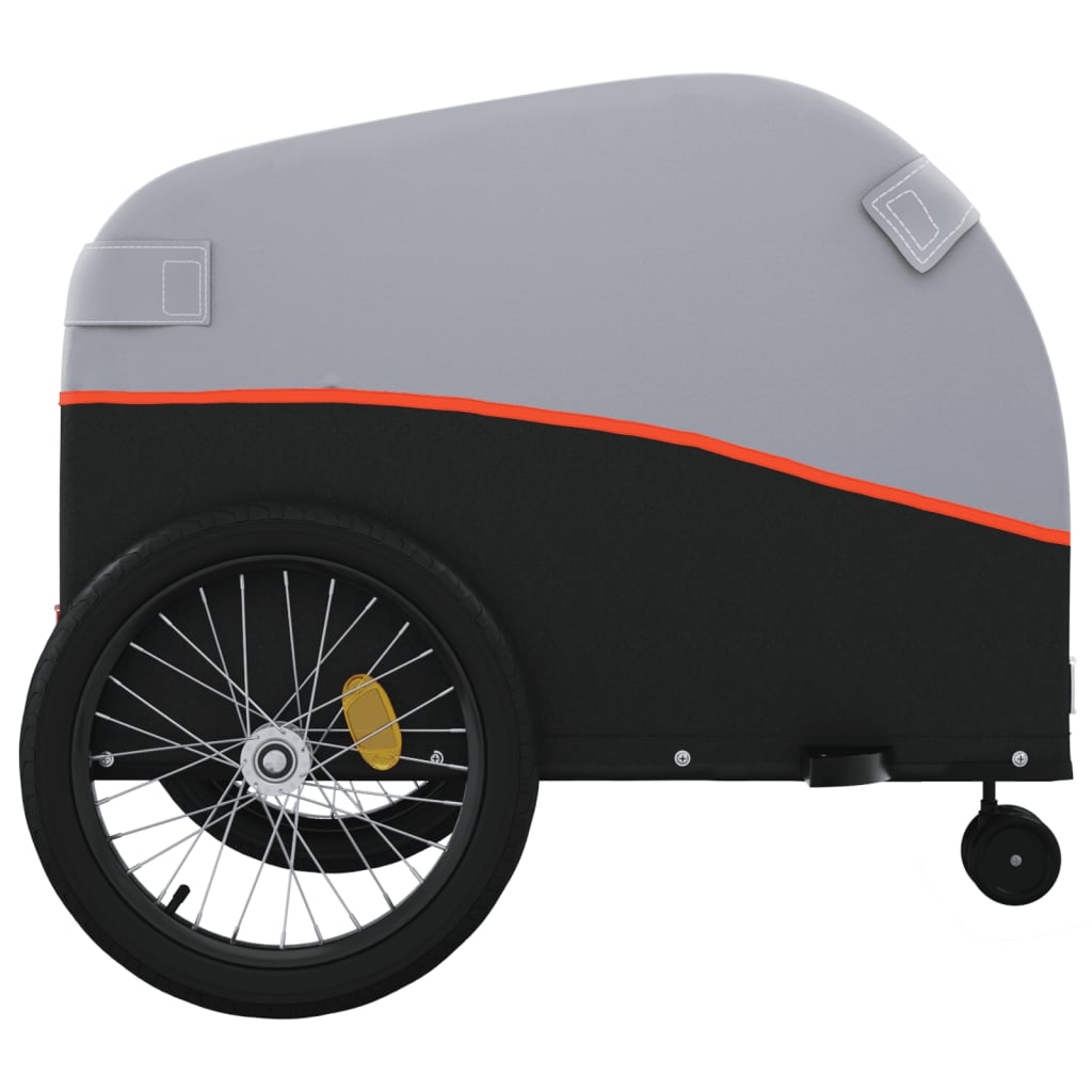 vidaXL Przyczepka rowerowa, czarno-pomarańczowa, 45 kg, żelazo