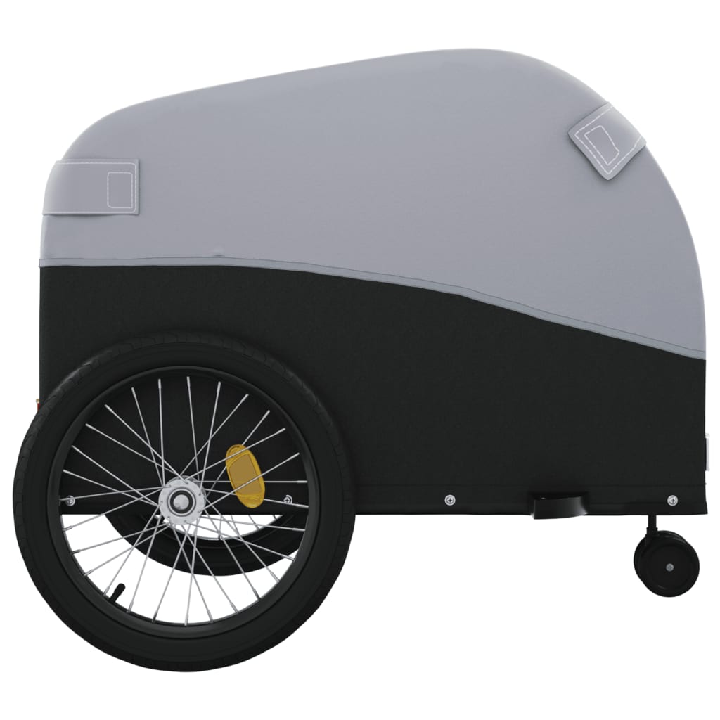 vidaXL Przyczepka rowerowa, czarno-szara, 45 kg, żelazo