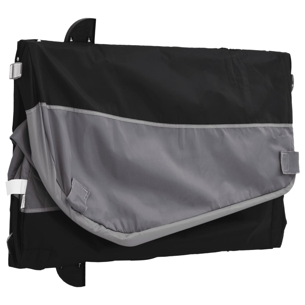 vidaXL Przyczepka rowerowa, czarno-szara, 45 kg, żelazo