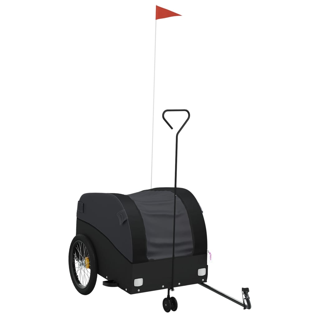 vidaXL Przyczepka rowerowa, czarna, 45 kg, żelazo