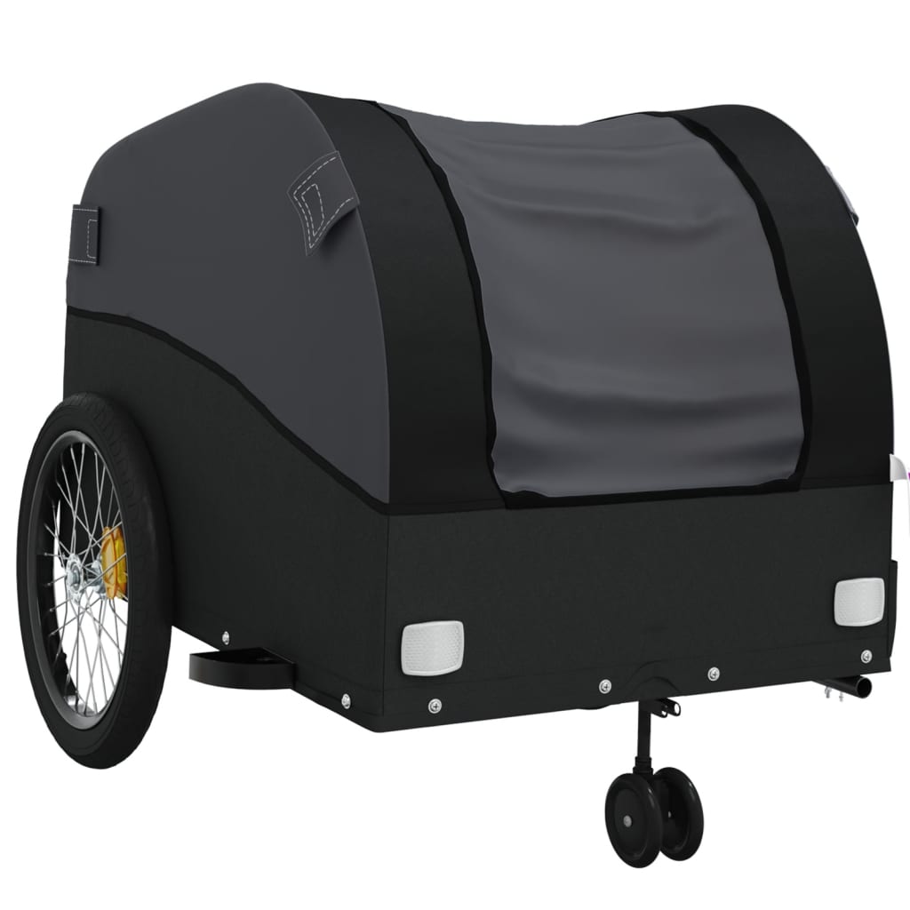 vidaXL Przyczepka rowerowa, czarna, 45 kg, żelazo