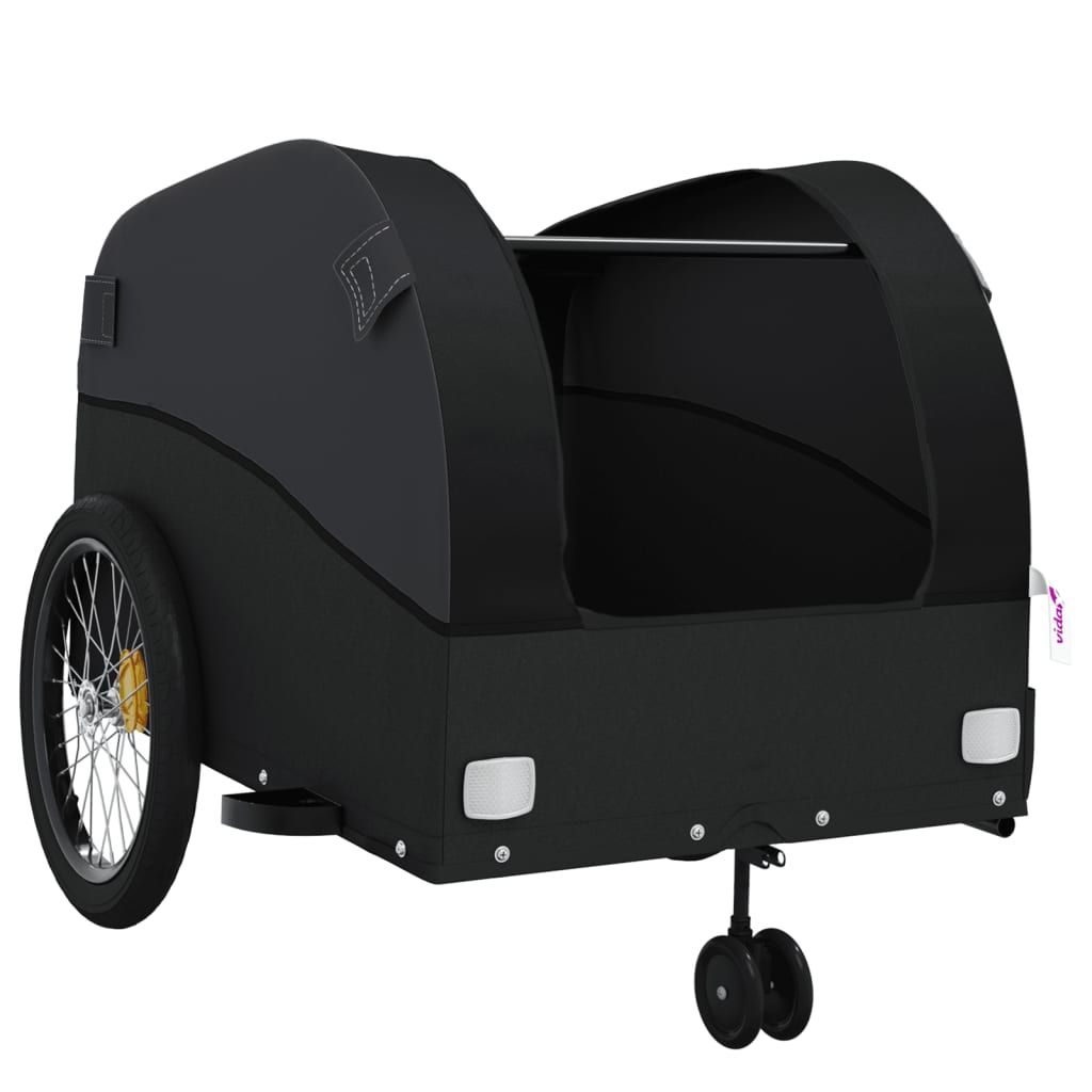 vidaXL Przyczepka rowerowa, czarna, 45 kg, żelazo