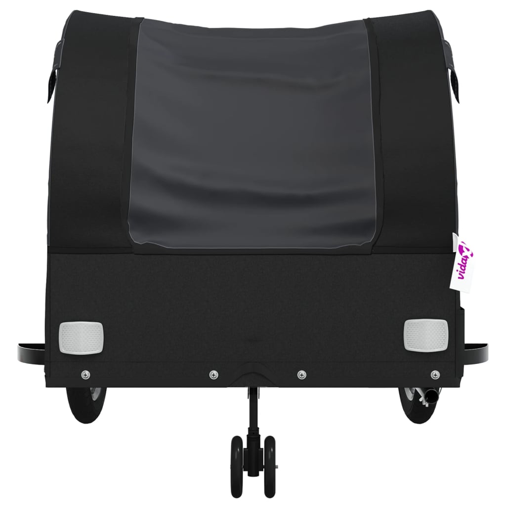 vidaXL Przyczepka rowerowa, czarna, 45 kg, żelazo