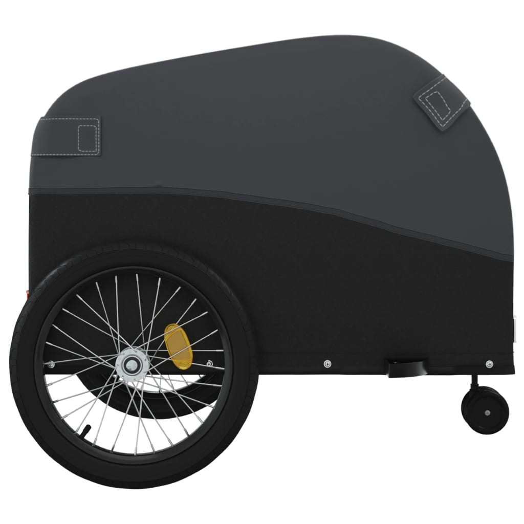 vidaXL Przyczepka rowerowa, czarna, 45 kg, żelazo