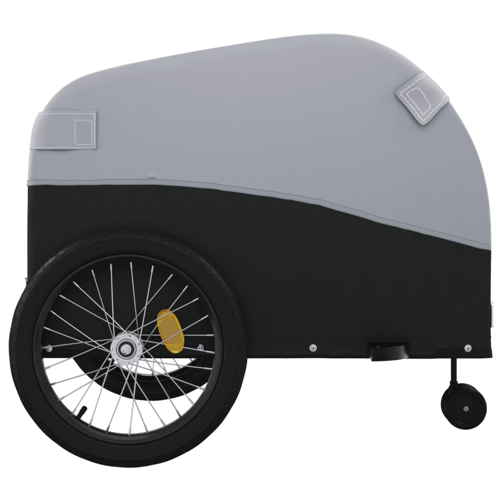 vidaXL Przyczepka rowerowa, czarno-szara, 45 kg, żelazo