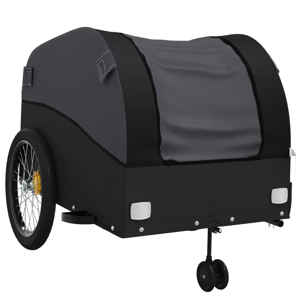 vidaXL Przyczepka rowerowa, czarna, 45 kg, żelazo