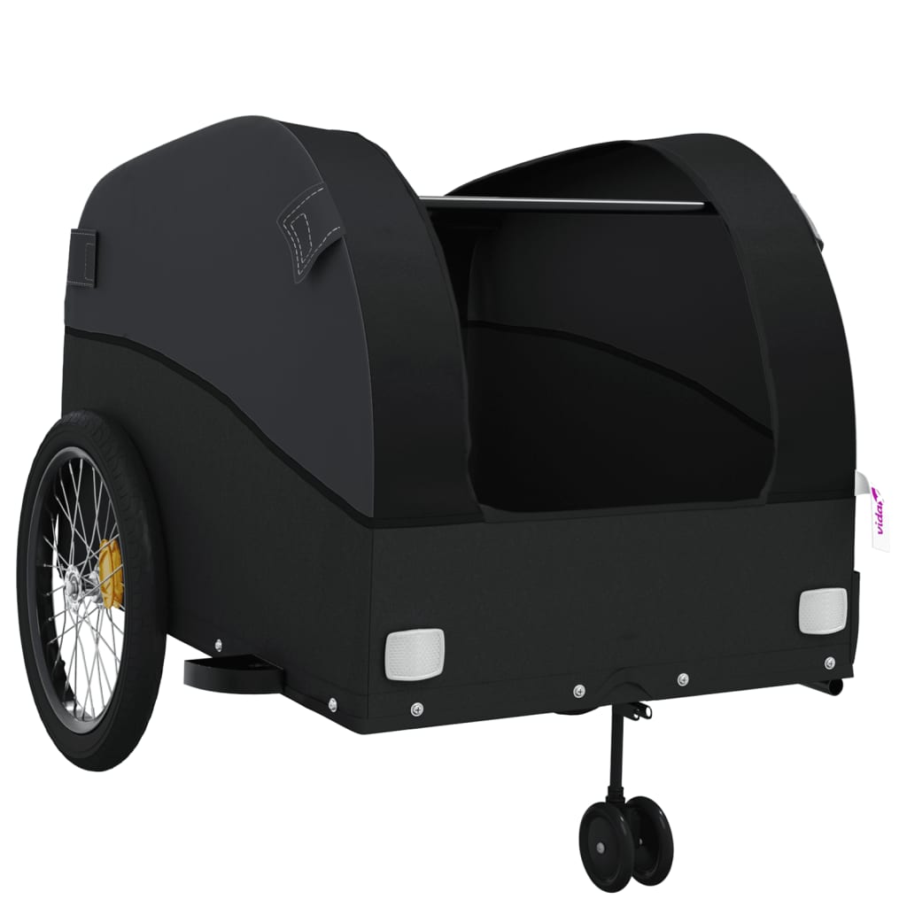 vidaXL Przyczepka rowerowa, czarna, 45 kg, żelazo