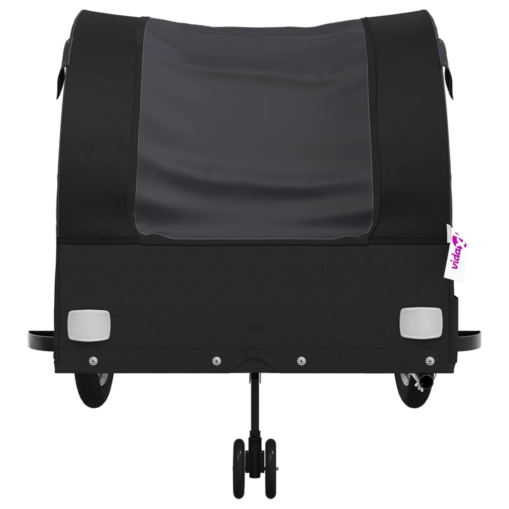 vidaXL Przyczepka rowerowa, czarna, 45 kg, żelazo