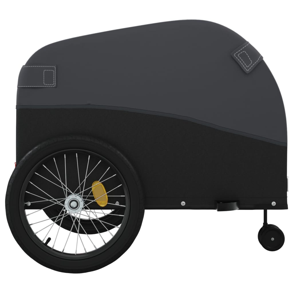 vidaXL Przyczepka rowerowa, czarna, 45 kg, żelazo