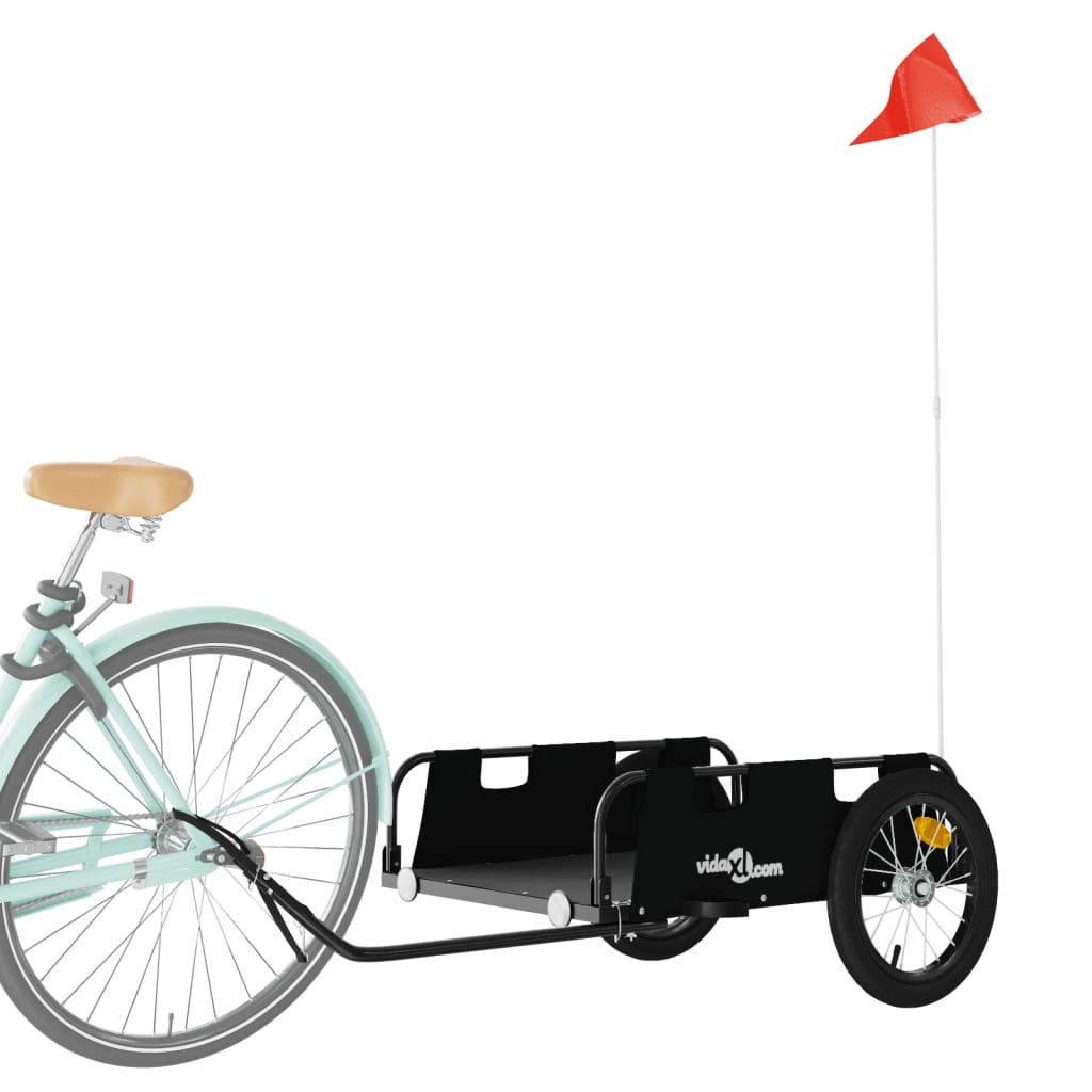 vidaXL Przyczepka rowerowa, czarna, tkanina Oxford i żelazo