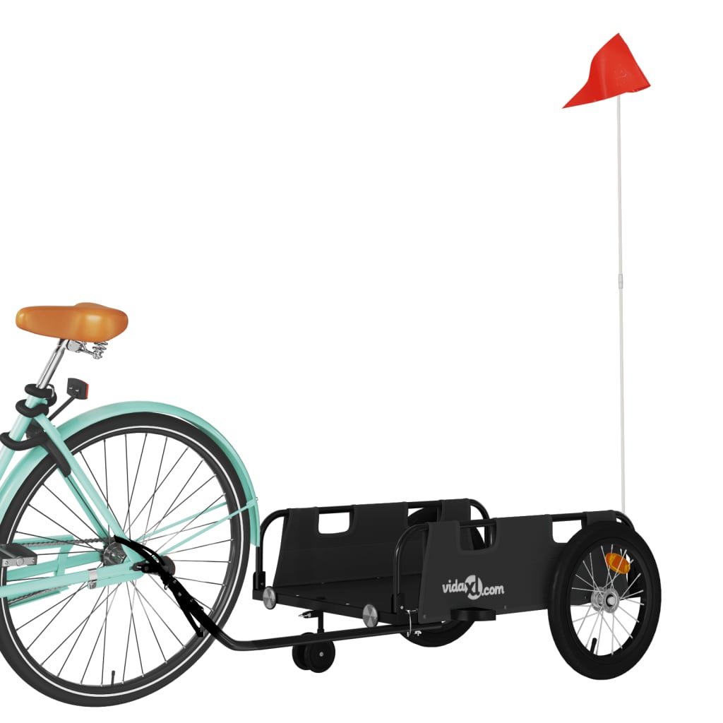 vidaXL Przyczepka rowerowa, czarna, tkanina Oxford i żelazo
