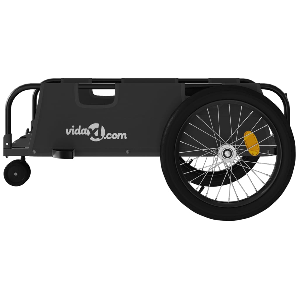 vidaXL Przyczepka rowerowa, czarna, tkanina Oxford i żelazo