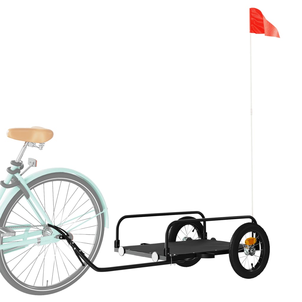 vidaXL Przyczepka rowerowa, czarna, 122x53x31 cm, żelazna