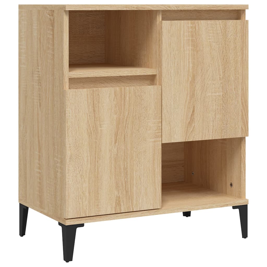 vidaXL Komody, 3 szt, dąb sonoma, 60x35x70 cm, materiał drewnopochodny
