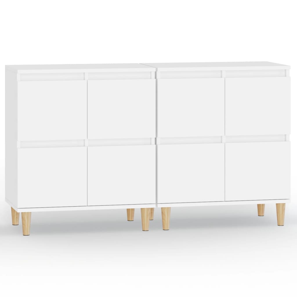 vidaXL Komody, 2 szt., białe, 60x35x70 cm, materiał drewnopochodny