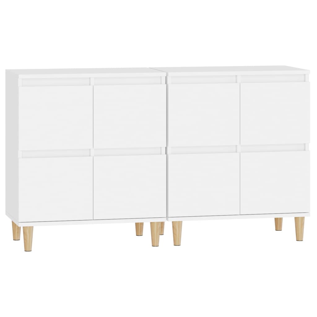 vidaXL Komody, 2 szt., białe, 60x35x70 cm, materiał drewnopochodny