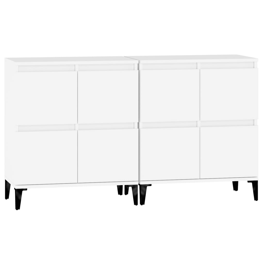 vidaXL Komody, 2 szt., białe, 60x35x70 cm, materiał drewnopochodny