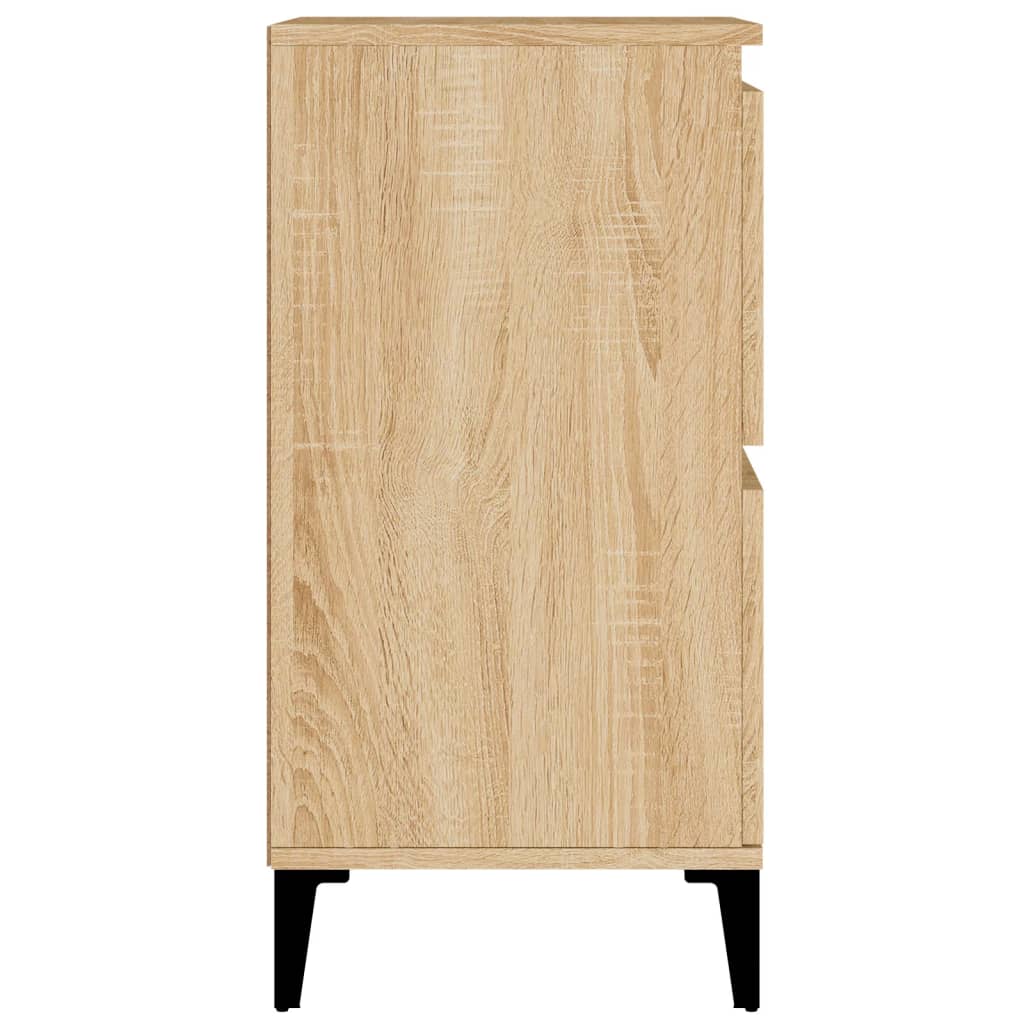 vidaXL Komody, 2 szt., dąb sonoma, 60x35x70cm, materiał drewnopochodny