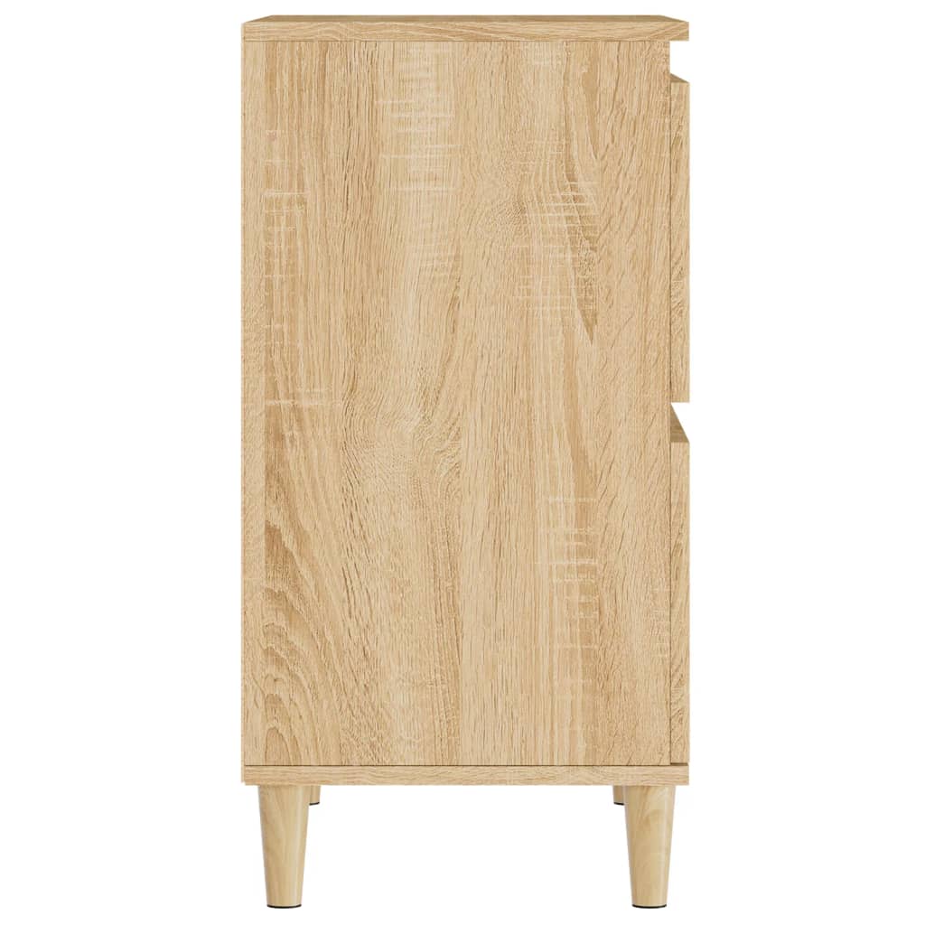 vidaXL Komody, 3 szt., dąb sonoma, 60x35x70cm, materiał drewnopochodny