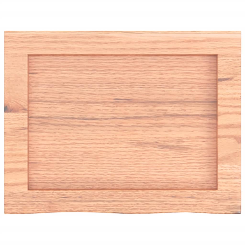 vidaXL Blat do łazienki, jasnobrązowy, 40x30x(2-4) cm, lite drewno