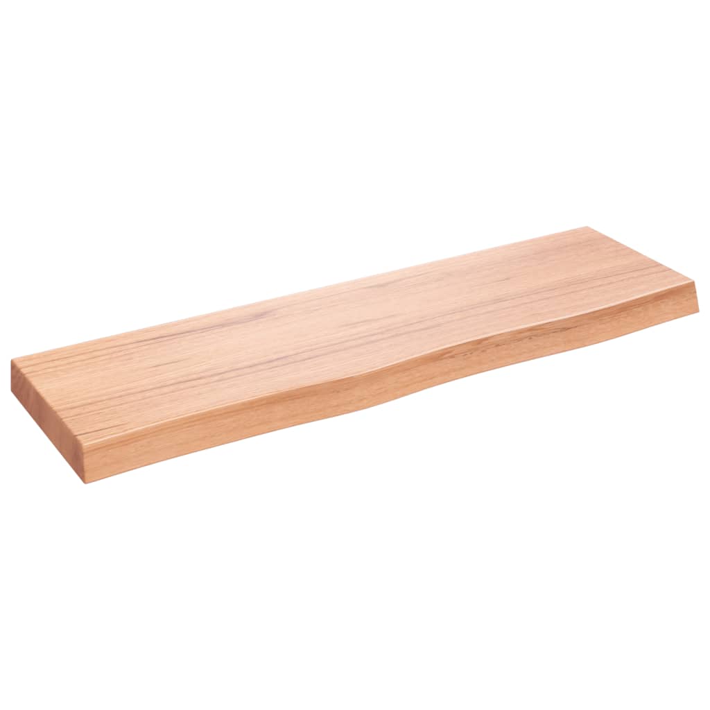 vidaXL Blat do łazienki, jasnobrązowy, 100x30x(2-6) cm, lite drewno