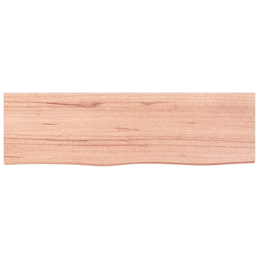 vidaXL Blat do łazienki, jasnobrązowy, 100x30x(2-6) cm, lite drewno
