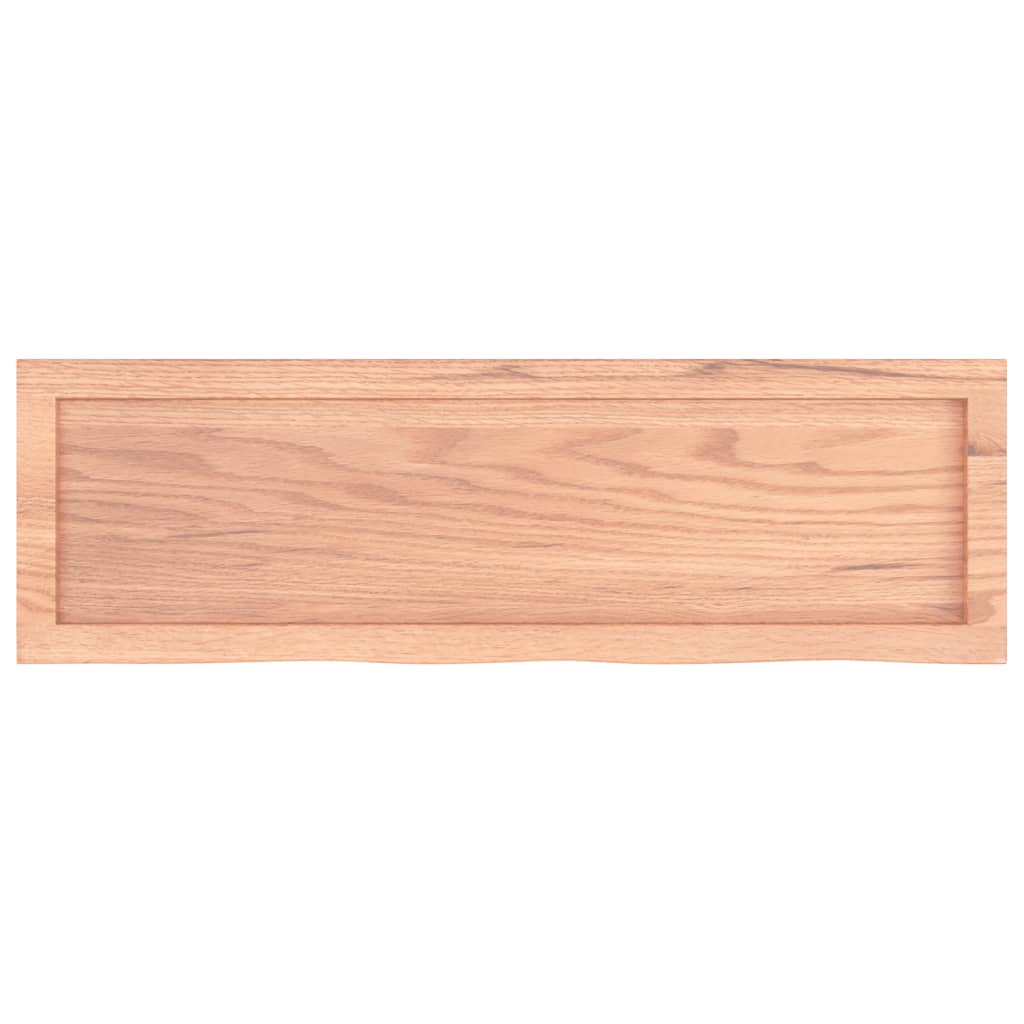 vidaXL Blat do łazienki, jasnobrązowy, 100x30x(2-6) cm, lite drewno