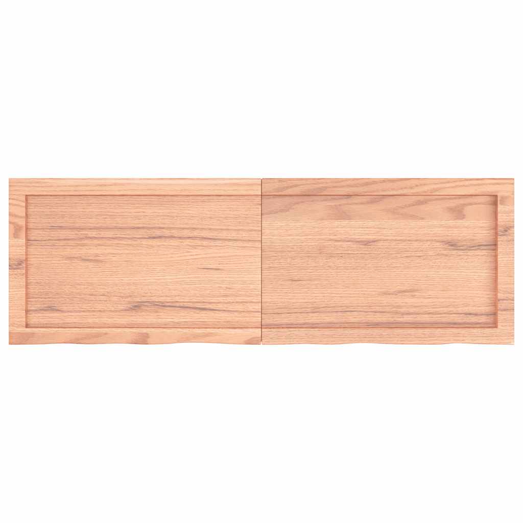 vidaXL Blat do łazienki, jasnobrązowy, 120x40x(2-4) cm, lite drewno
