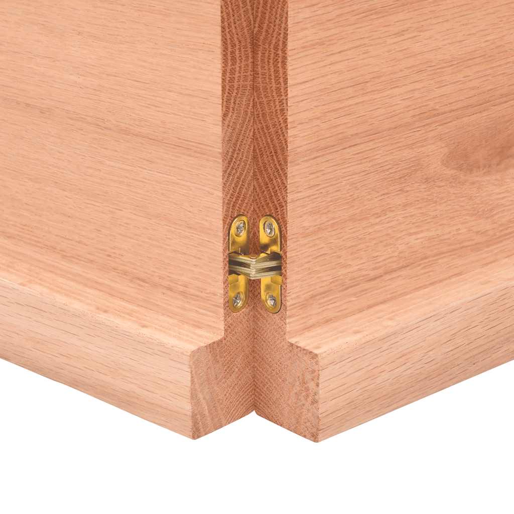 vidaXL Blat do łazienki, jasnobrązowy, 120x40x(2-4) cm, lite drewno