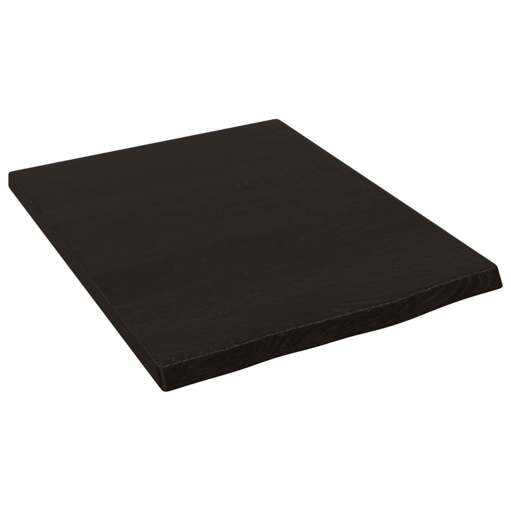 vidaXL Blat do łazienki, ciemnobrązowy, 40x50x(2-4) cm, lite drewno