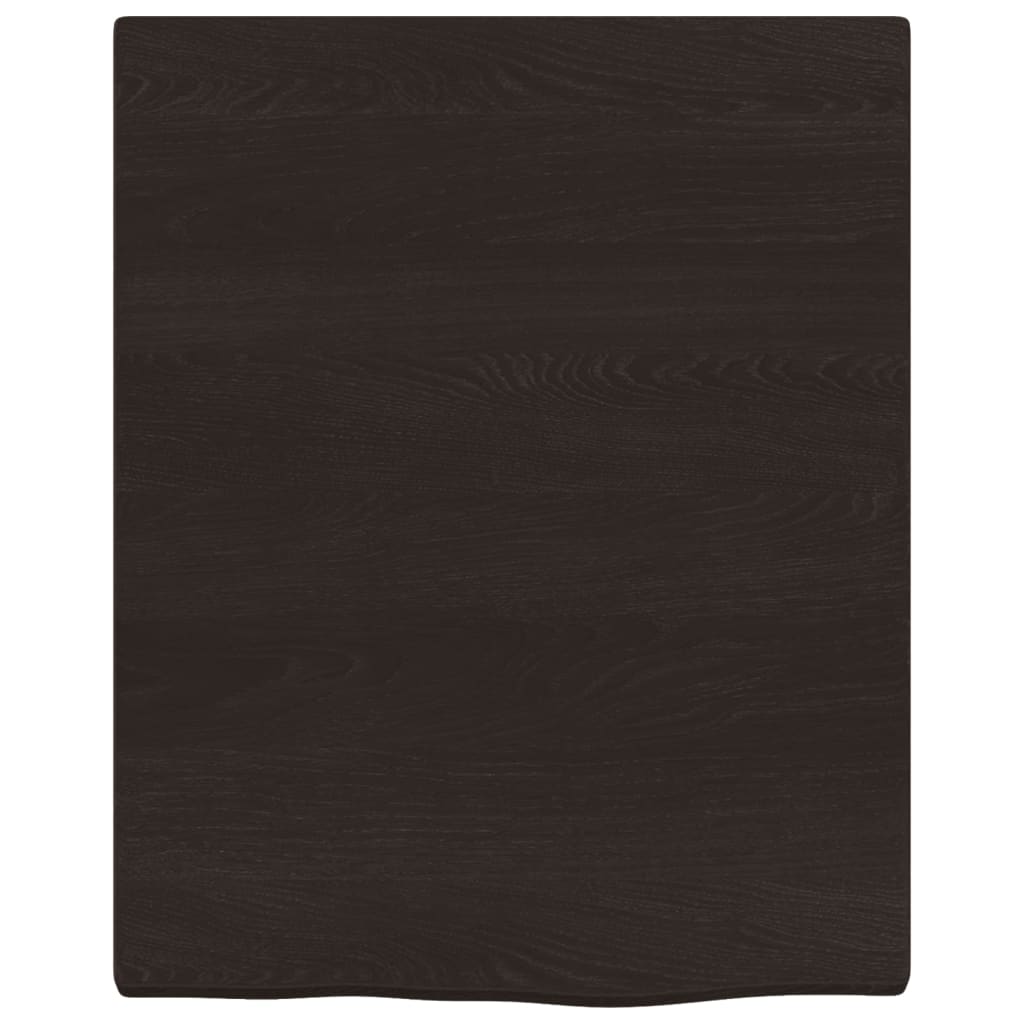 vidaXL Blat do łazienki, ciemnobrązowy, 40x50x(2-4) cm, lite drewno