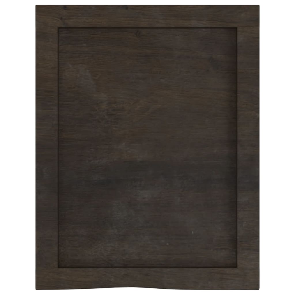 vidaXL Blat do łazienki, ciemnobrązowy, 40x50x(2-4) cm, lite drewno