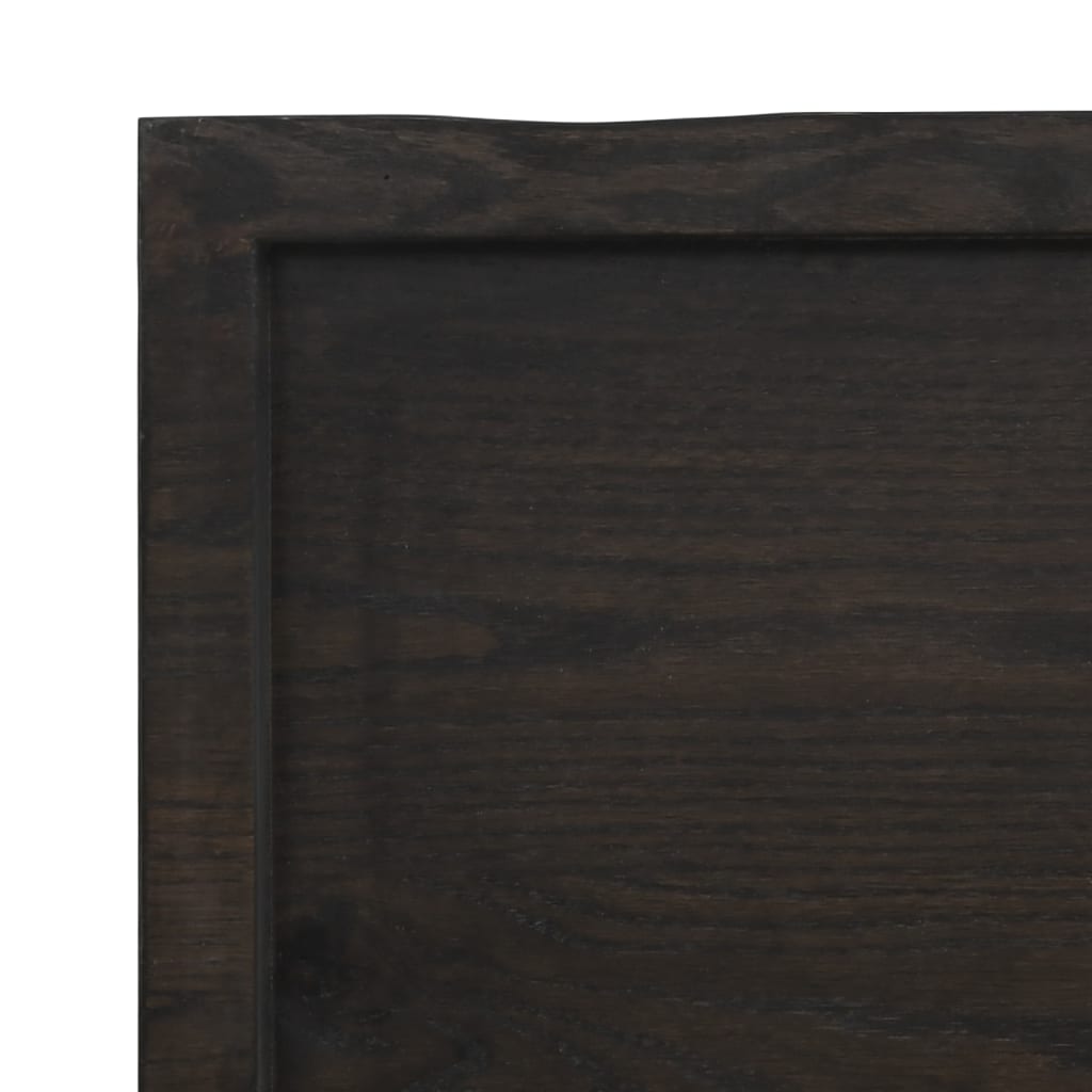 vidaXL Blat do łazienki, ciemnobrązowy, 40x60x(2-4) cm, lite drewno