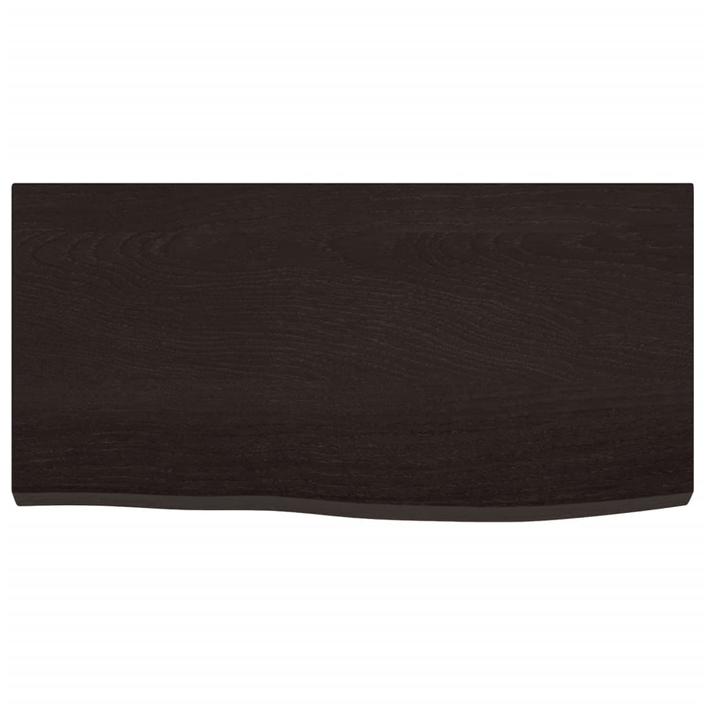 vidaXL Blat do łazienki, ciemnobrązowy, 60x30x(2-4) cm, lite drewno