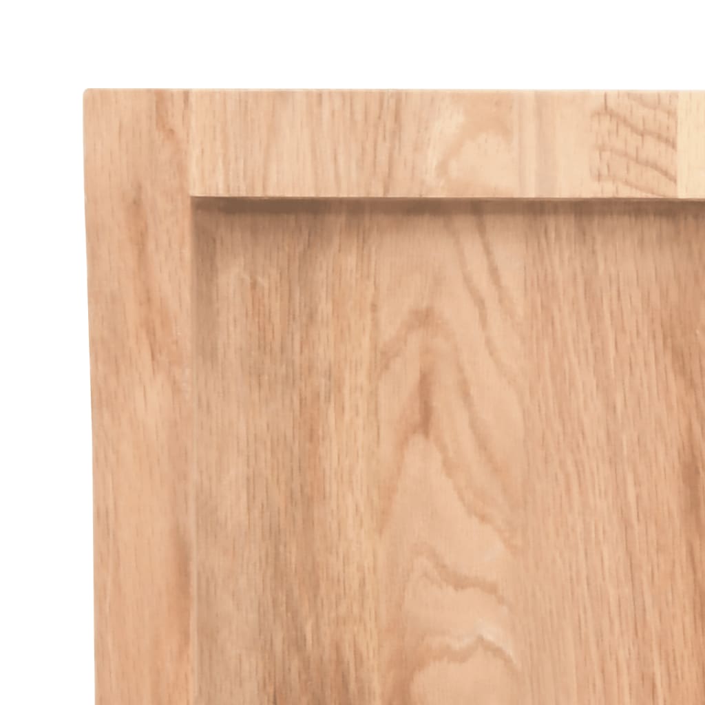 vidaXL Blat do stołu, jasnobrązowy, 80x50x(2-6)cm, lite drewno dębowe