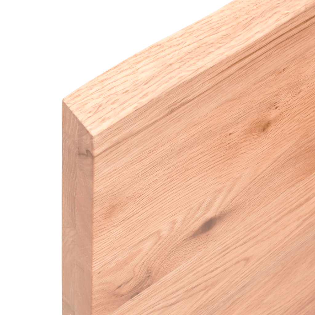 vidaXL Blat do stołu, jasnobrązowy, 120x40x(2-4)cm, lite drewno dębowe