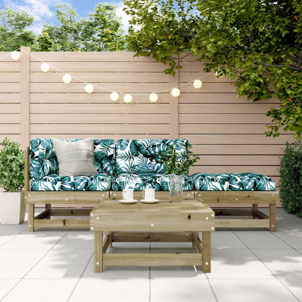 vidaXL 4-cz. zestaw mebli ogrodowych, impregnowane drewno sosnowe