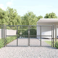 vidaXL Brama ogrodowa z siatki antracytowa 300x125 cm ocynkowana stal