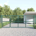vidaXL Siatkowa bramka ogrodowa zielona 350x125 cm ocynkowana stal