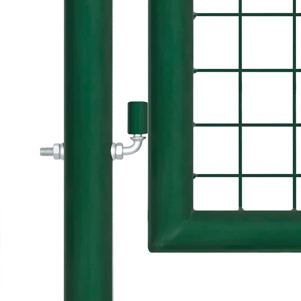 vidaXL Siatkowa bramka ogrodowa zielona 400x125 cm ocynkowana stal