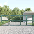 vidaXL Siatkowa bramka ogrodowa zielona 400x125 cm ocynkowana stal