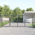 vidaXL Brama ogrodowa siatkowa antracytowa 350x125 cm ocynkowana stal