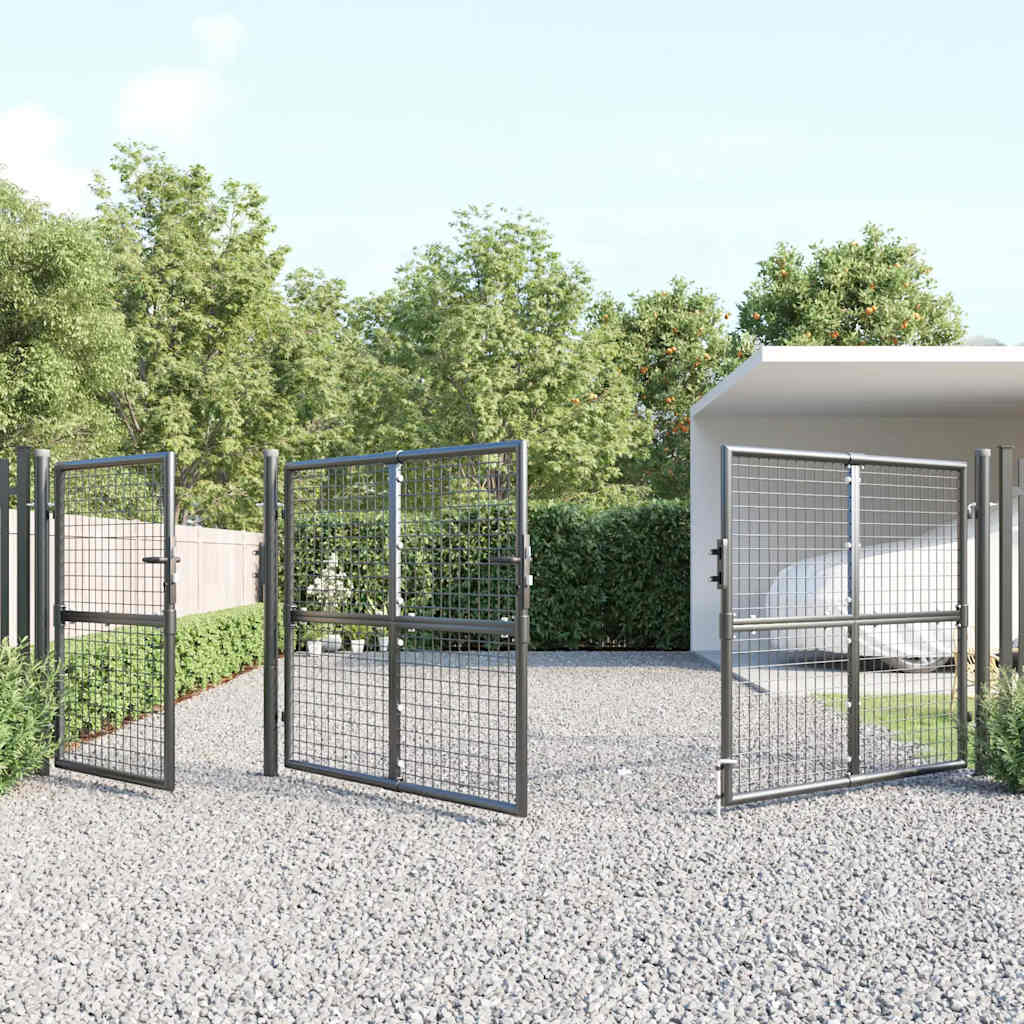 vidaXL Brama ogrodowa z siatki antracytowa 400x125 cm ocynkowana stal