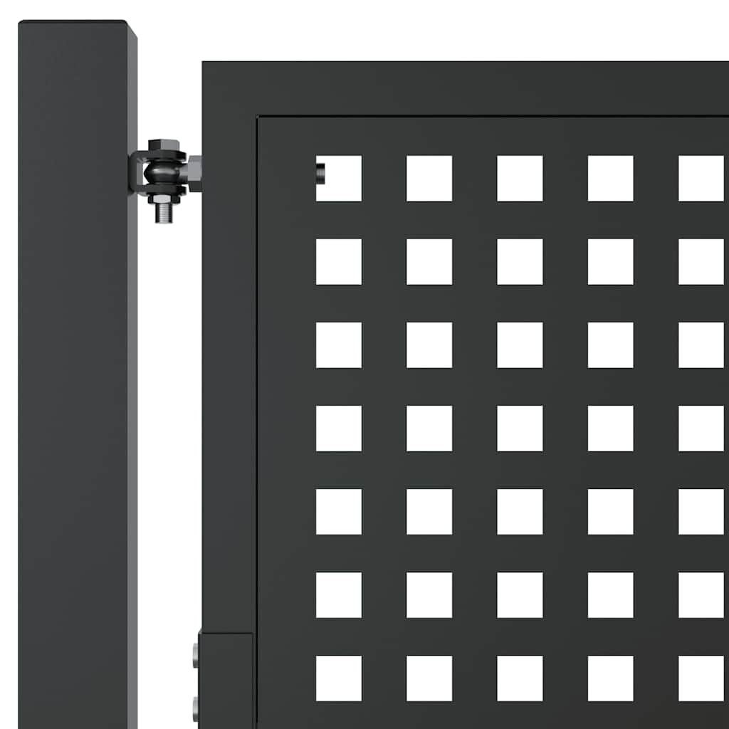 vidaXL Brama ogrodowa antracytowa 100x75 cm stalowa