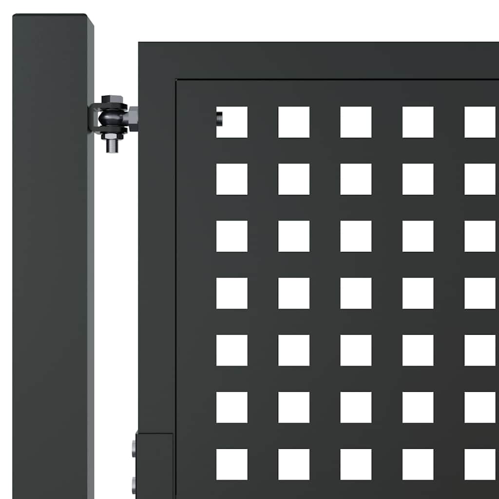vidaXL Brama ogrodowa antracytowa 100x100 cm stalowa