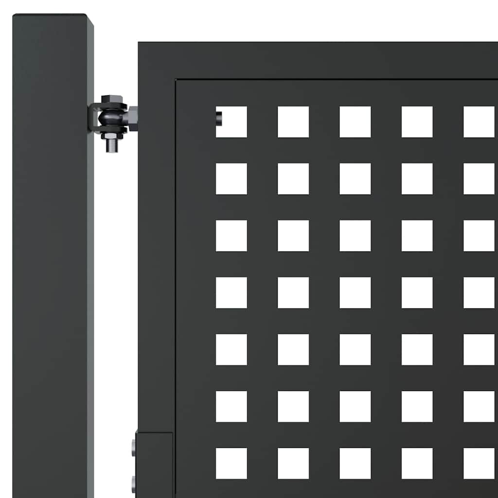 vidaXL Brama ogrodowa antracytowa 100x125 cm stalowa