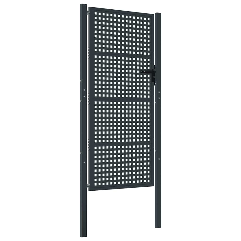 vidaXL Brama ogrodowa antracytowa 100x175 cm stalowa