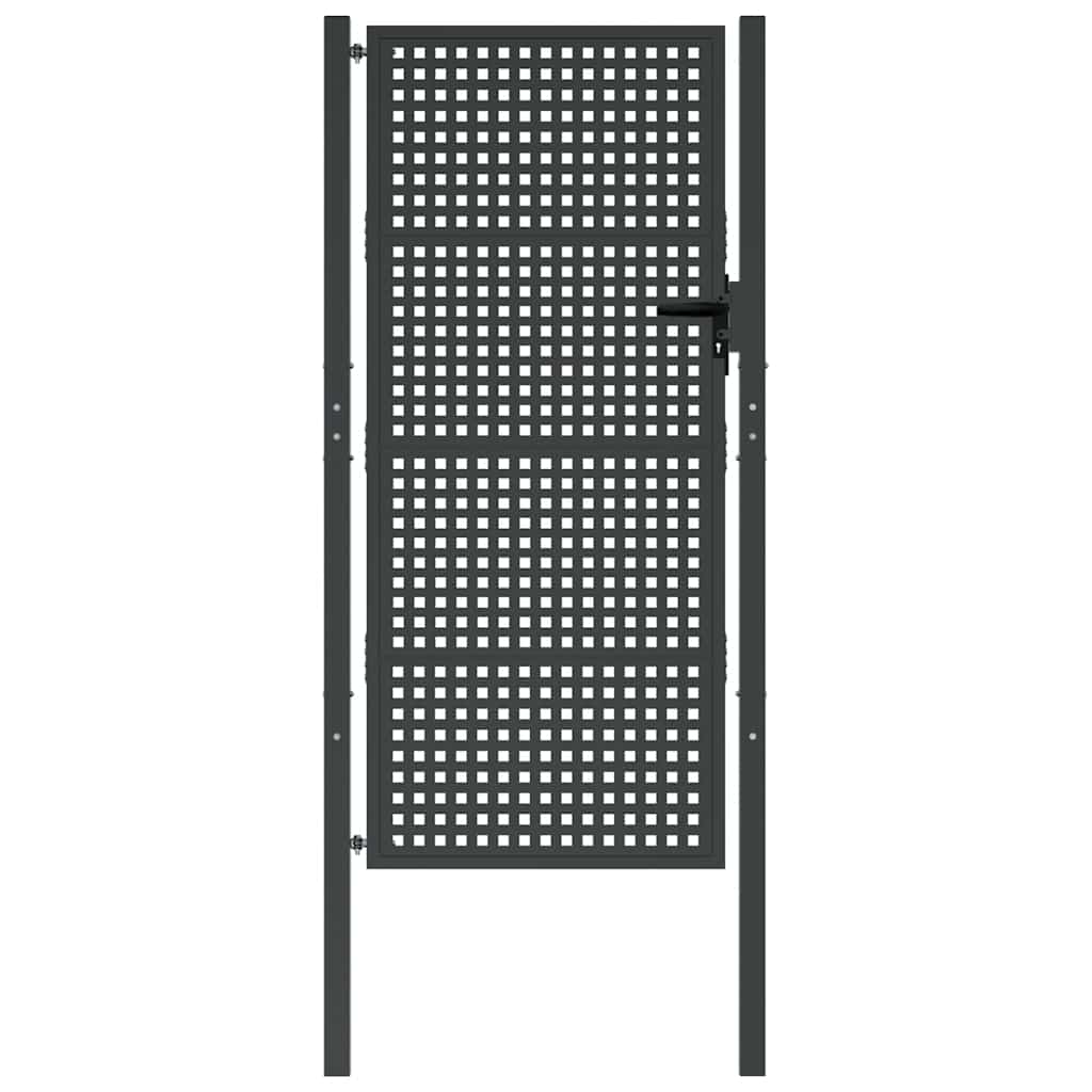 vidaXL Brama ogrodowa antracytowa 100x175 cm stalowa